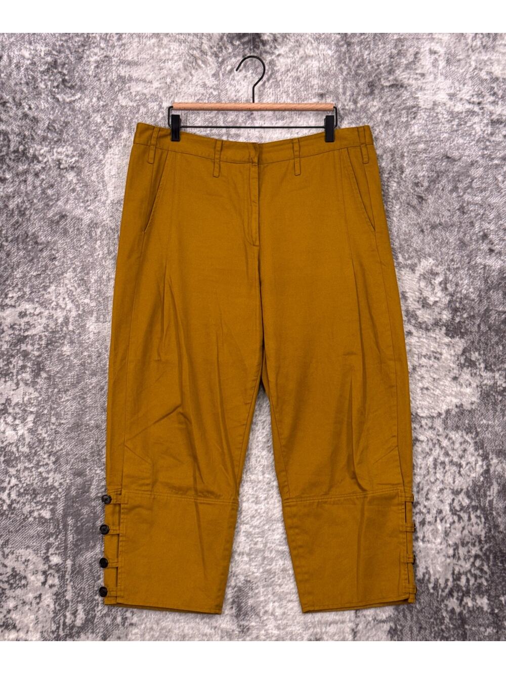 Malia Mills Pants 8 Womens Anishka Gold Cotton Twill